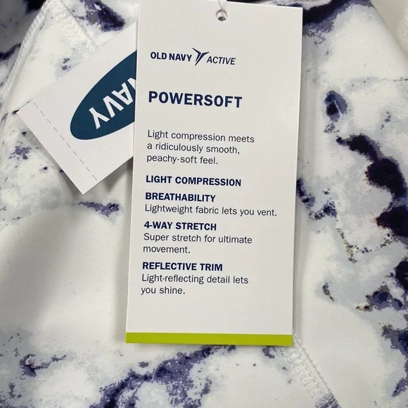 Old Navy high rise crop go-dry size L beautiful marble print - Picture 5 of 6